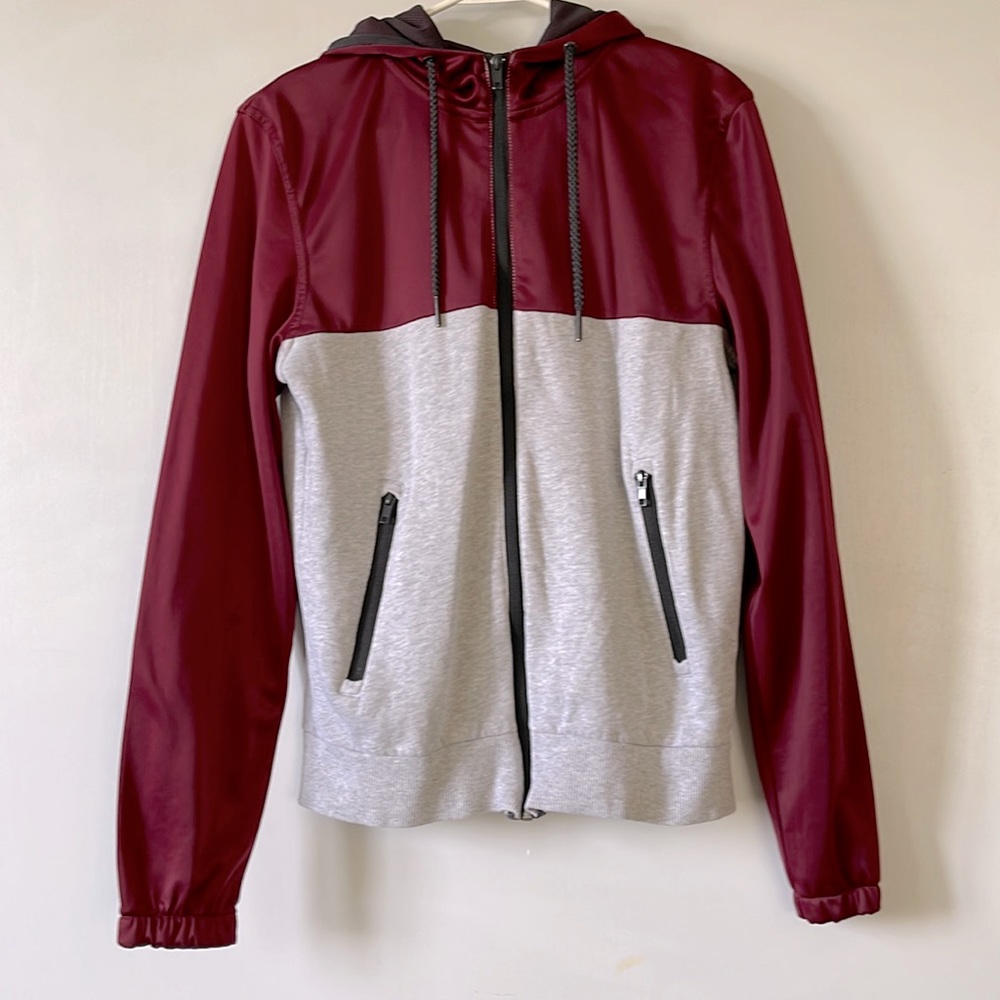 Two Tone Zip Up Hoodie